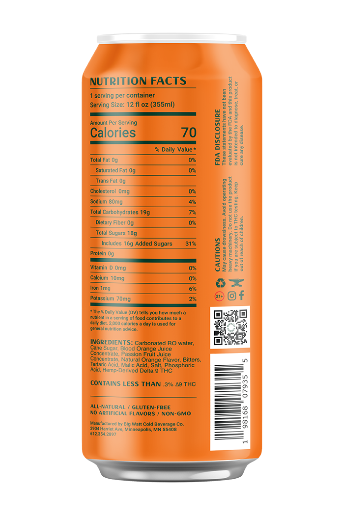an orange can of thc spritz