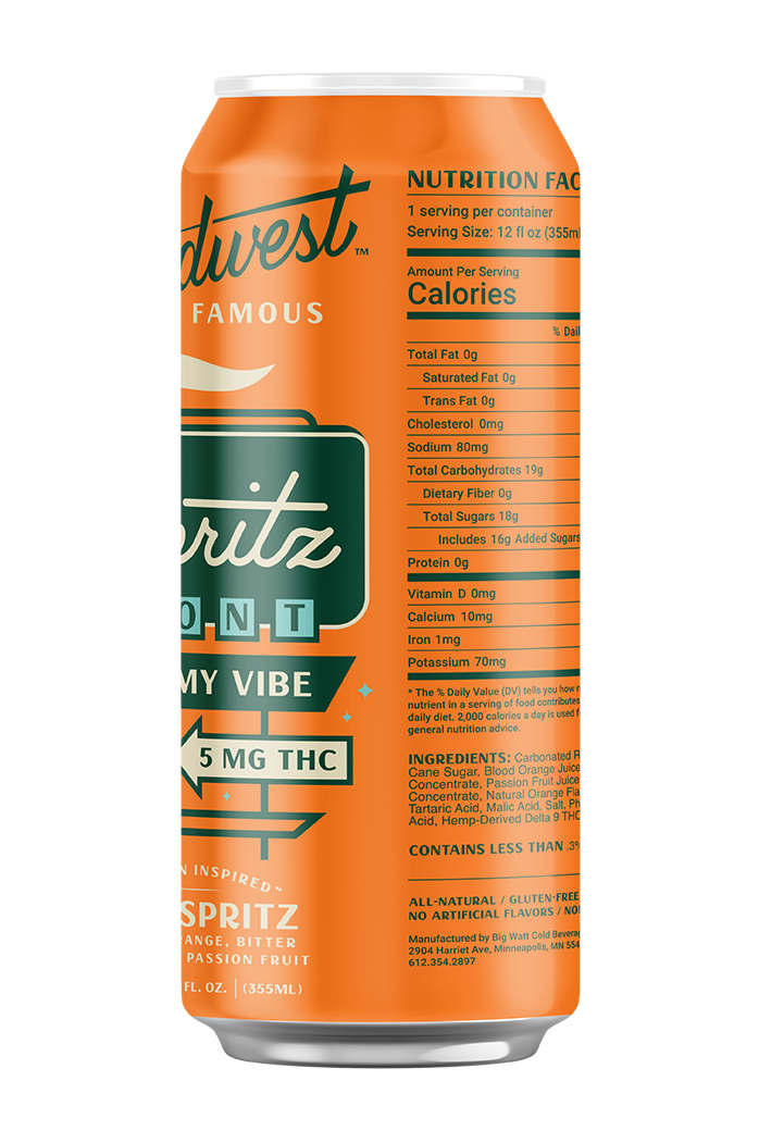 an orange can of thc spritz