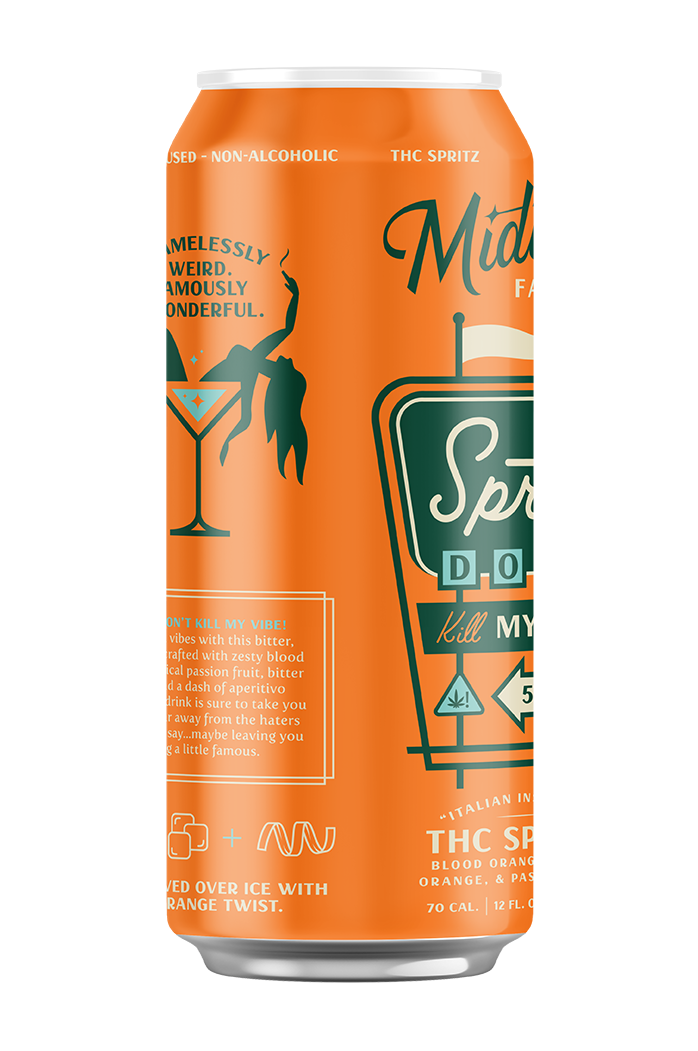an orange can of thc spritz