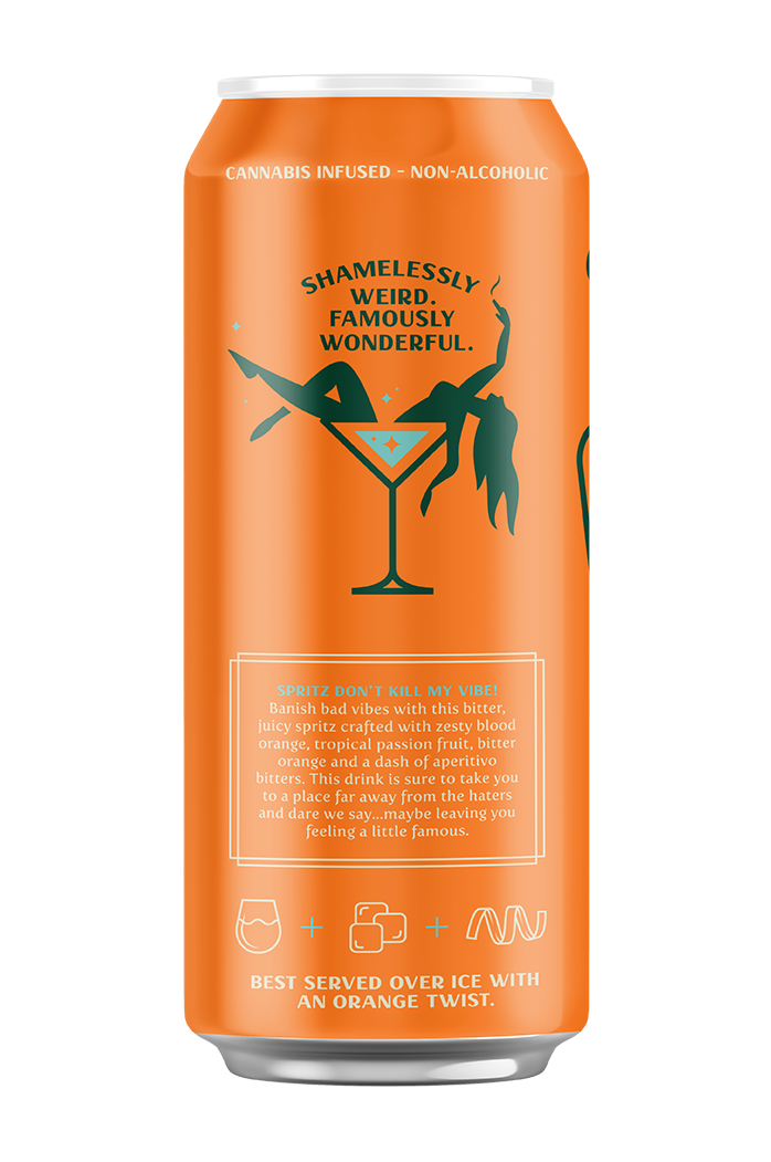 an orange can of thc spritz