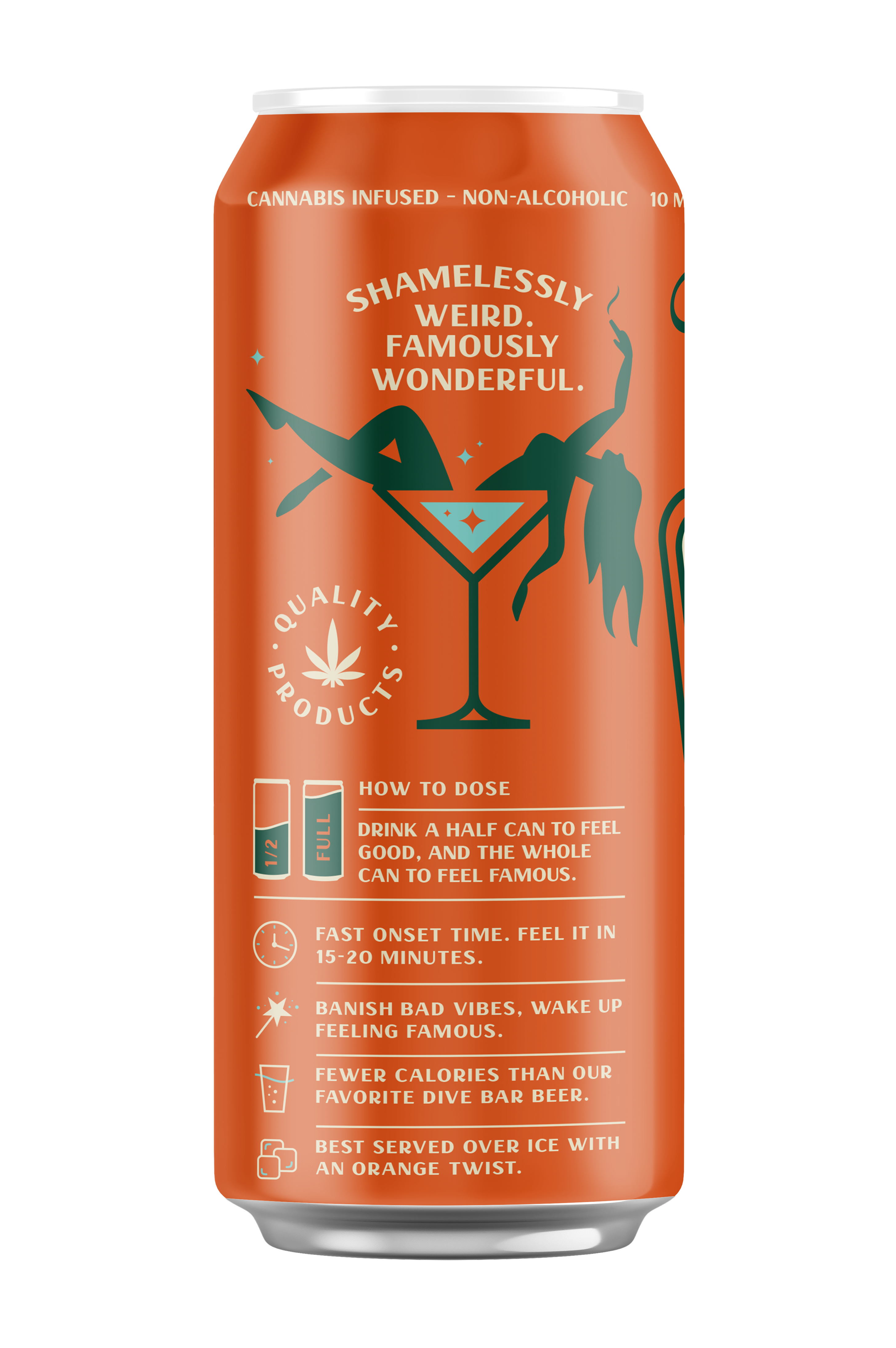 A orange can of 10mg thc spritz