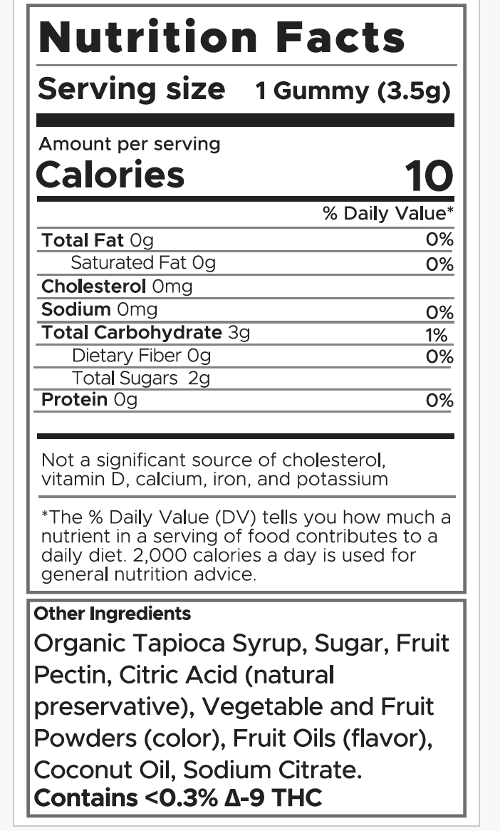 a nutrition facts label