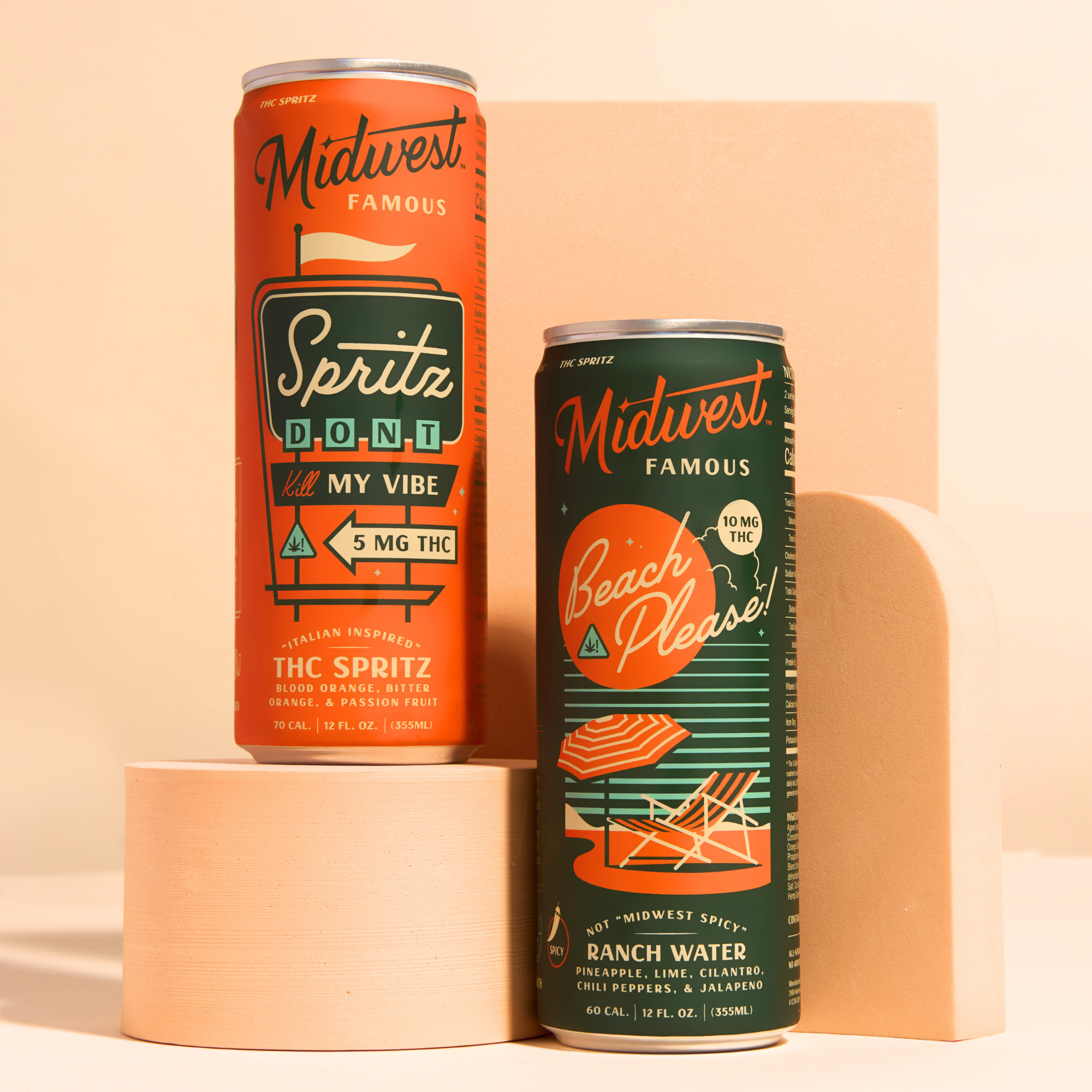 two cans of thc cocktails 