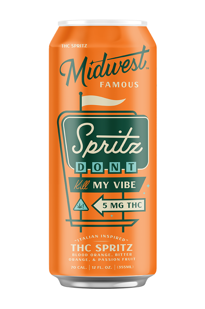 an orange can of thc spritz